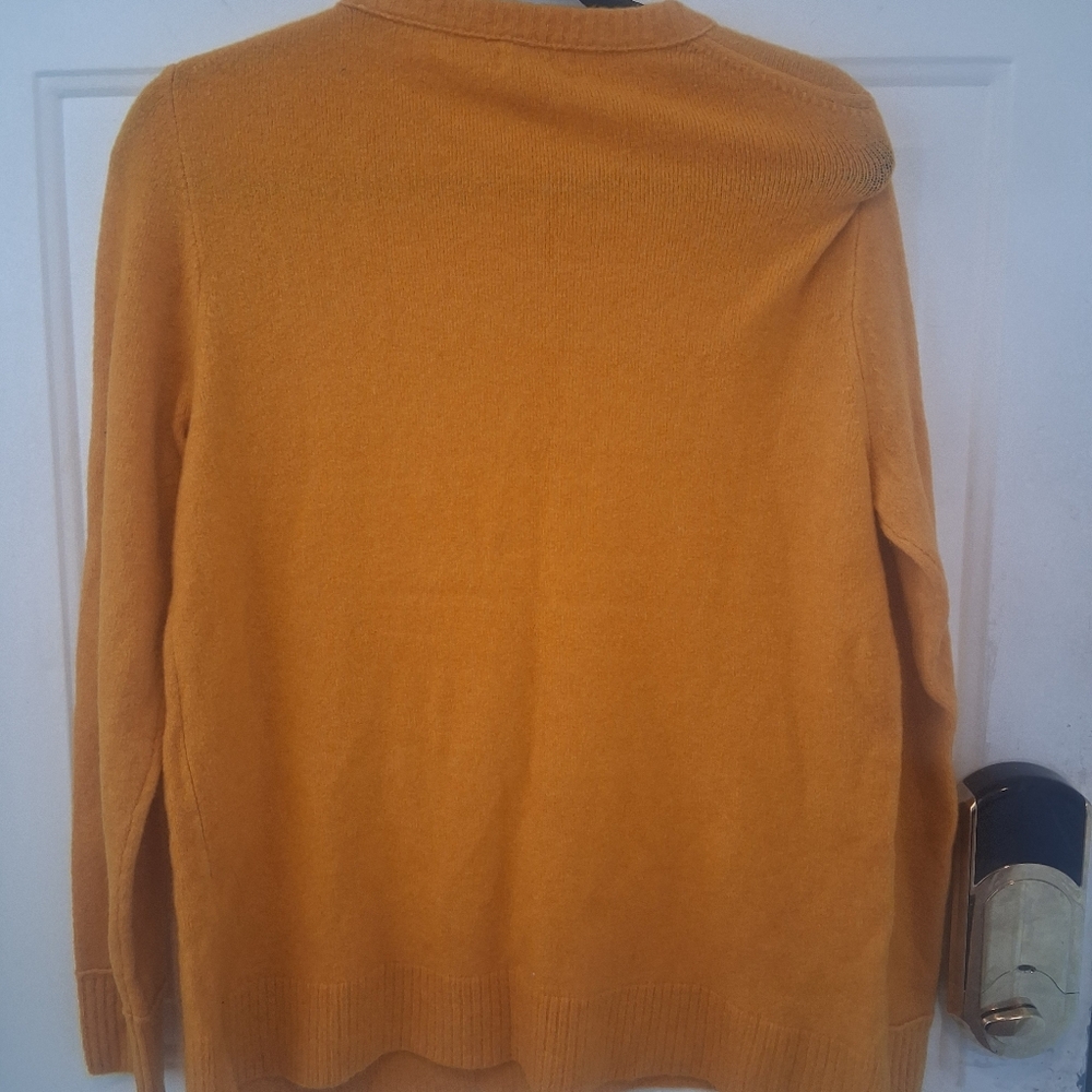 Women's J.Crew Super Soft Yarn Mustard Yellow Crewneck Sweater NWT - Picture 6 of 11